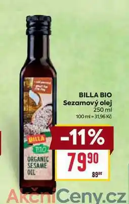 Billa BILLA BIO Sezamový olej 250 ml nabídka