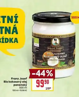 Billa Franz Josef Bio kokosový olej panenský 500 ml nabídka
