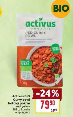 Billa Activus BIO Curry bowl hotový pokrm red, yellow 283 g nabídka