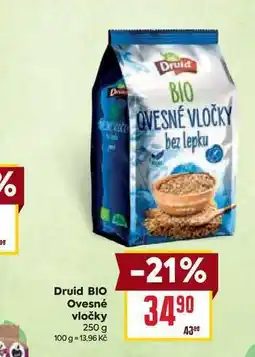 Billa Druid BIO Ovesné vločky 250 g nabídka