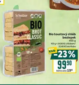 Billa Bio toustový chléb bezlepek 400 g nabídka