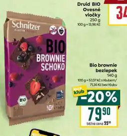 Billa Bio brownie bezlepek 140 g nabídka