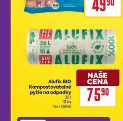Billa Alufix BIO Kompostovatelné pytle na odpadky 35l 10 ks nabídka