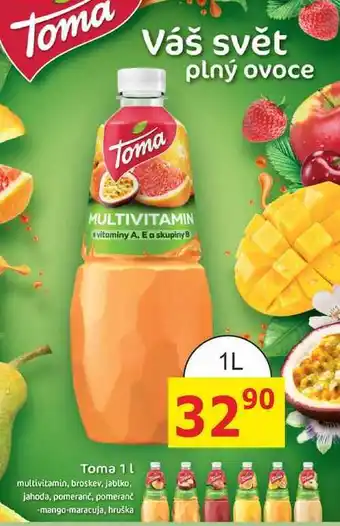 BENE Nápoje Toma 1l pet nabídka
