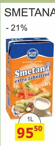 BENE Nápoje BOHE MILK Smetana extra zahuštění 21%, 1L nabídka