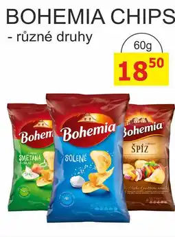 BENE Nápoje Bohemia Chips 60g, různé druhy nabídka
