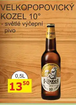 BENE Nápoje Velkopopovický Kozel 10°, výčepní pivo 0,5l 0.5l nabídka