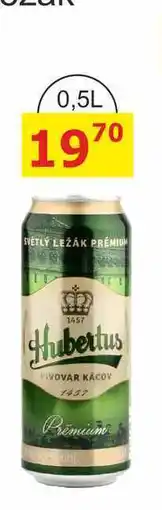 BENE Nápoje Pivovar Kácov Hubertus Pivo světlý ležák 0,5l pelch nabídka