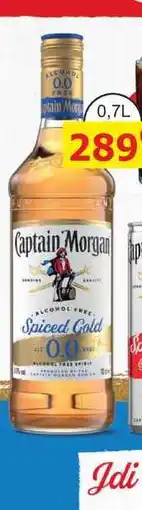 BENE Nápoje Captain Morgan ALCOHOL FREE Spiced Gold 0.7L nabídka
