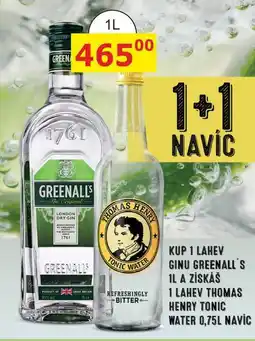 BENE Nápoje GREENALL Gin 1L nabídka
