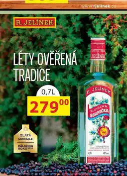 BENE Nápoje R. JELÍNEK Slovácká Borovička 0,7l 45% nabídka