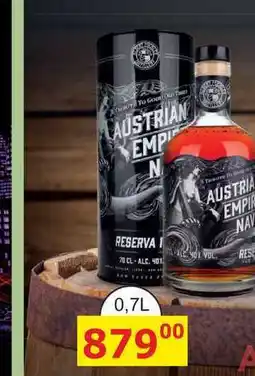 BENE Nápoje Austrian Empire Navy Rum Reserva 1863 0,7l 40% Tuba nabídka