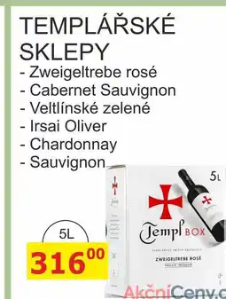 BENE Nápoje TEMPLÁŘSKÉ SKLEPY - Zweigeltrebe rosé 5L nabídka