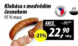 ZEMAN Klobása s medvědím česnekem 95% masa, 100 g nabídka