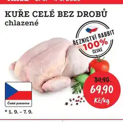 RABBIT řeznictví KUŘE CELÉ BEZ DROBŮ chlazené 1kg nabídka
