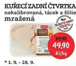 RABBIT řeznictví Kuřecí zadní čtvrtka 1 kg mražená nabídka