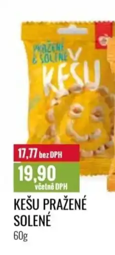 Ratio Kešu pražené solené nabídka