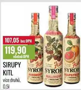 Ratio SIRUPY KITL 0,5l nabídka