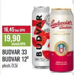 Ratio BUDVAR 33 0,5l nabídka