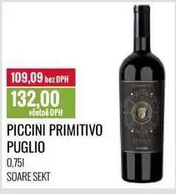 Ratio PICCINI PRIMITIVO PUGLIO l1 SOARE SEKT nabídka
