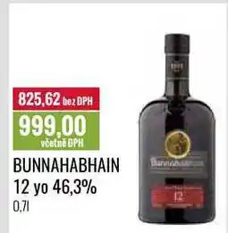 Ratio BUNNAHABHAIN 12 yo 46,3% 0,7l nabídka