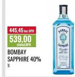 Ratio BOMBAY SAPPHIRE 40% 1l nabídka