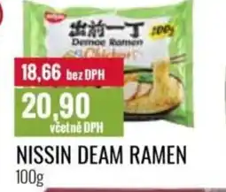 Ratio Nissin Deam ramen nabídka