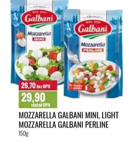 Ratio Mozzarella Galbani mini, light Mozzarella Galbani perline nabídka