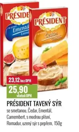 Ratio PRÉSIDENT tavený sýr nabídka