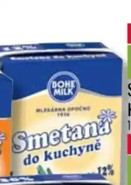 Ratio BOHEMILK Smetana do kuchyně 12% nabídka