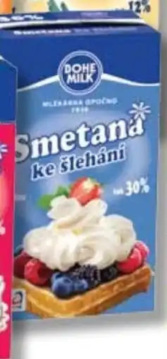 Ratio BOHEMILK Smetana ke šlehání 30% nabídka