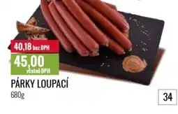 Ratio Párky loupací nabídka