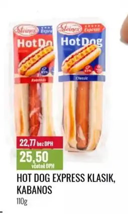 Ratio Steinex Hot dog express klasik, kabanos nabídka
