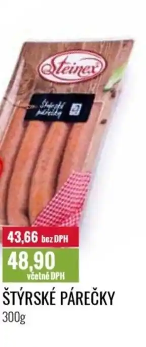 Ratio Steinex Štýrské párečky nabídka