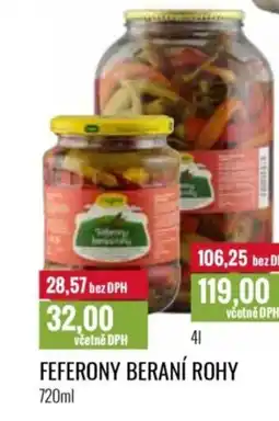 Ratio Feferony beraní rohy nabídka