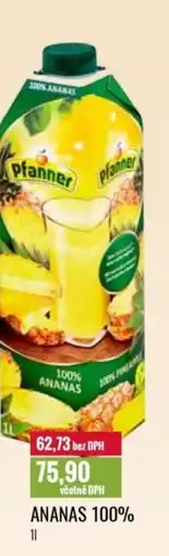 Ratio Pfanner Ananas 100% nabídka