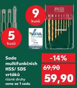 Kaufland Sada multifunkčních HSS/SDS vrtáků nabídka