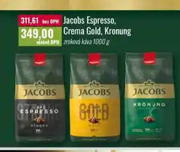 Ratio JACOBS Espresso Crema Gold, Kronung nabídka