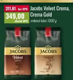 Ratio JACOBS Velvet Crema, Crema Gold nabídka