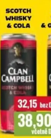 Ratio CLAN CAMPBELL Scotch whisky & cola nabídka