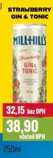 Ratio MILLHILLS Strawberry gin & tonic nabídka