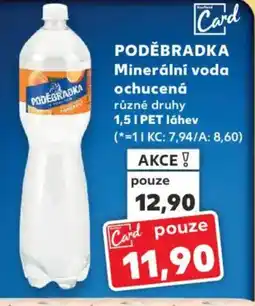Kaufland PODĚBRADKA Minerální voda ochucená nabídka