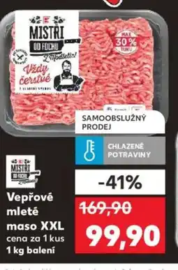 Kaufland Vepřové mleté maso XXL nabídka