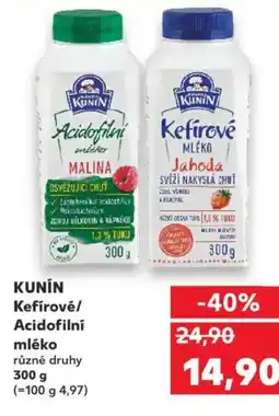 Kaufland KUNIN Kefírové/ Acidofilní mléko nabídka