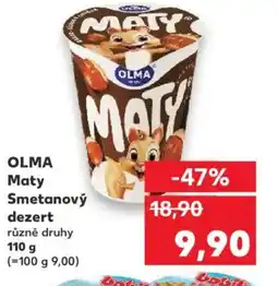 Kaufland OLMA Maty Smetanový dezert nabídka