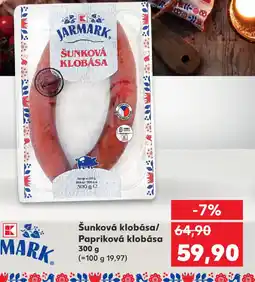 Kaufland Šunková klobása Papriková klobása nabídka