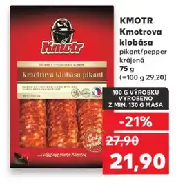 Kaufland KMOTR Kmotrova klobása nabídka