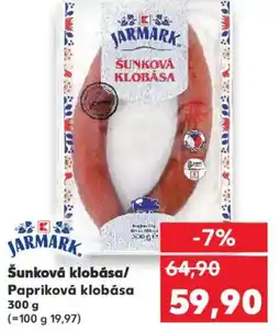 Kaufland Šunková klobása/ Papriková klobása nabídka