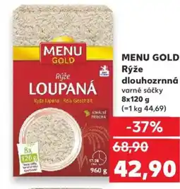 Kaufland MENU GOLD Rýže dlouhozrnná nabídka