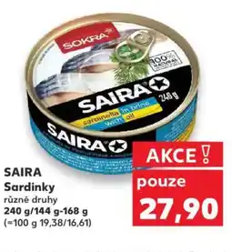Kaufland SAIRA Sardinky nabídka